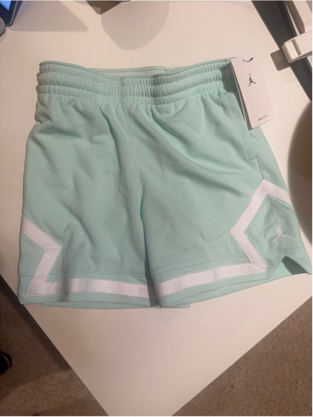 Girls Jordan Shorts S Light Green White